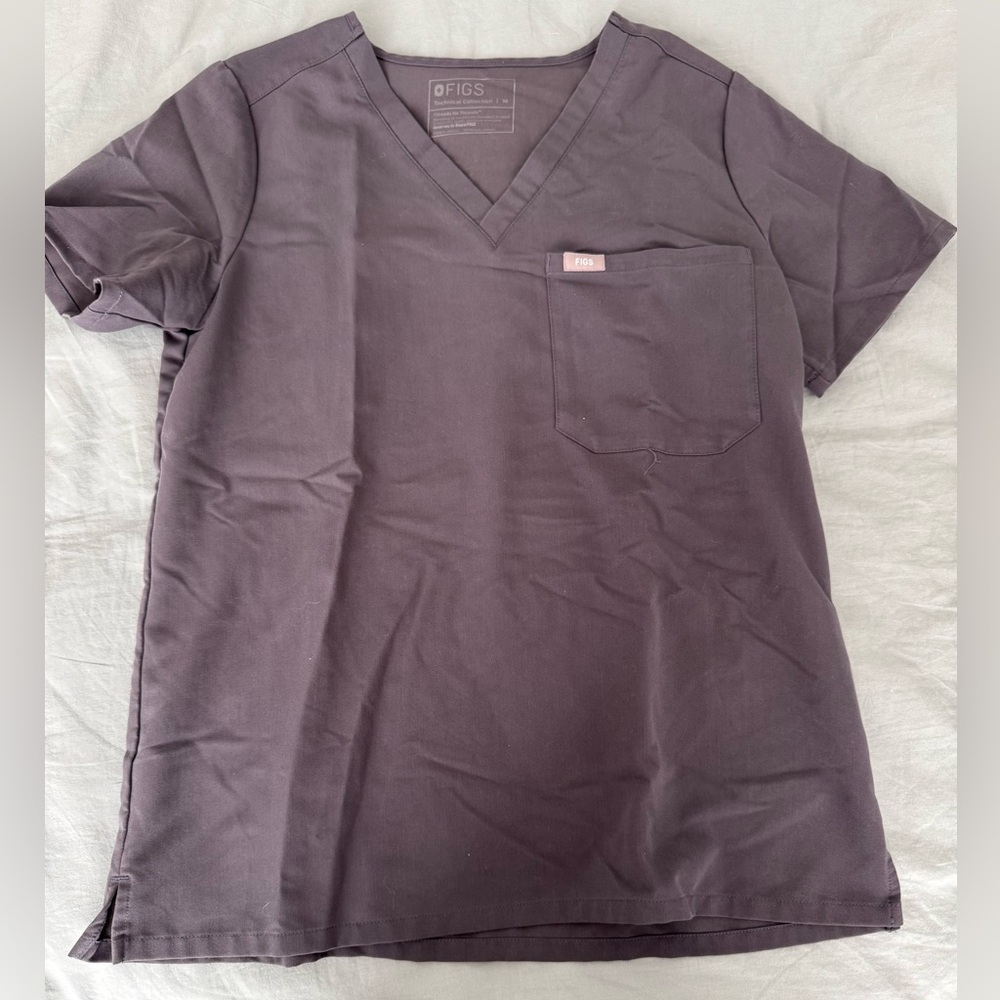 Figs Charcoal Catarina Scrub Top